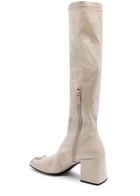 Courrèges 75 Crinkled Vinyl Knee-high Boots Taupe