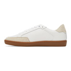 Saint Laurent White Perforated Low-Top Sneakers