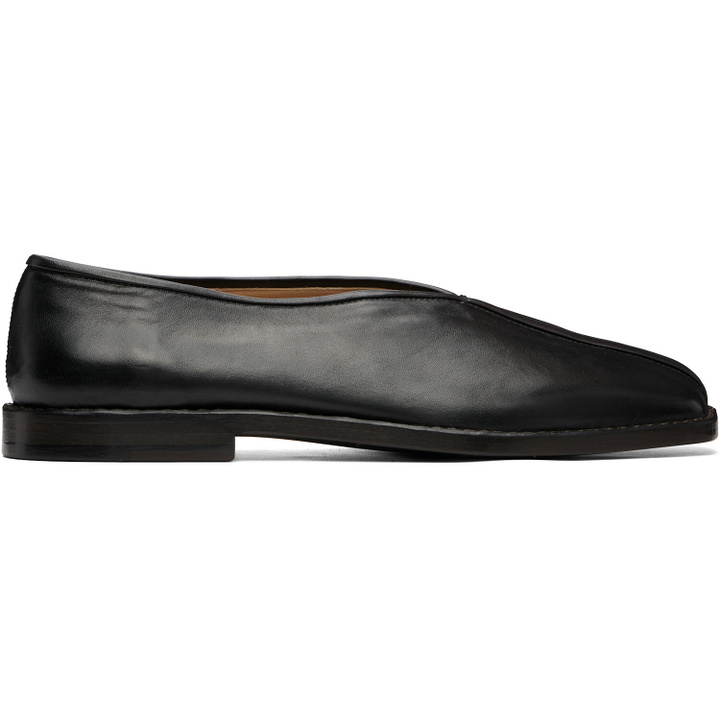 Photo: LEMAIRE Black Flat Piped Slippers