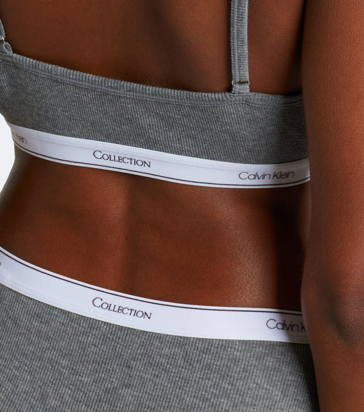 Calvin Klein Collection Sienna ribbed-knit cotton-blend bralette