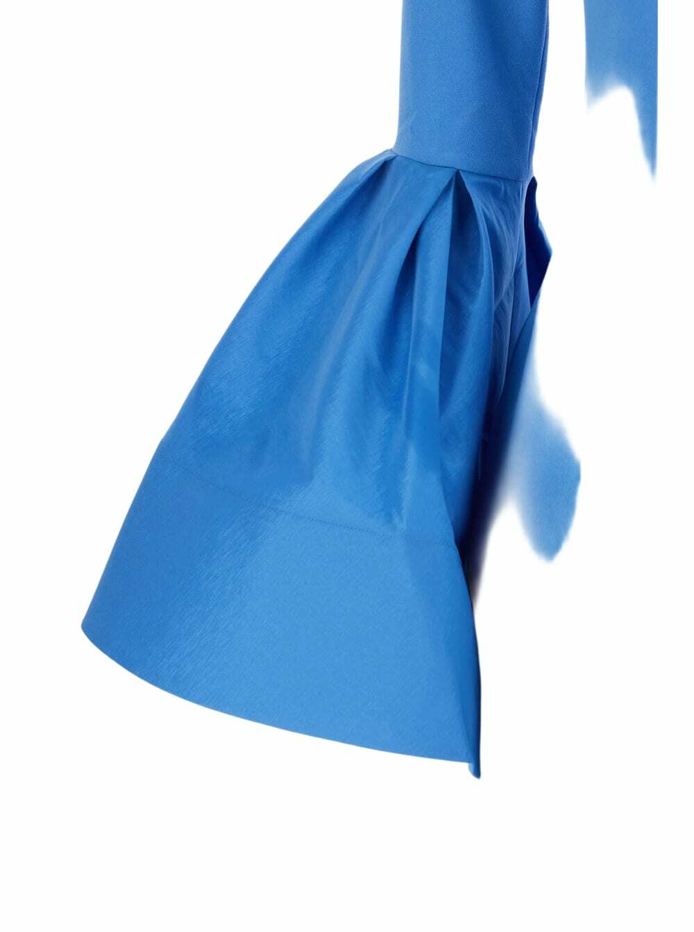 Solace London suri Blue Crewneck Long Dress With Puffed Long Sleeves In Tech Fabric Stretch Woman Solace London Solace London suri Blue Crewneck Long Dress With Puffed Long Sleeves In Tech Fabric Stretch Woman Solace London