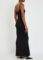Skims Ribbed Stretch-modal Maxi Dress Black
