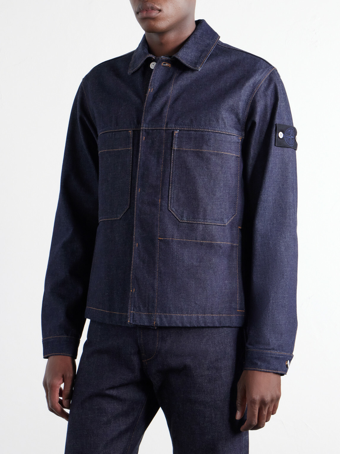 Stone Island - STONE ISLAND DENIM Indigo Raw Jacket - Blue Stone