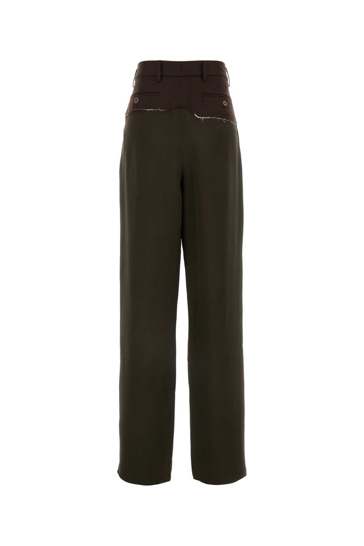Magliano Brown Viscose Blend Wide-leg Pant