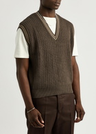 Nudie Jeans Sverre Knitted Vest Brown