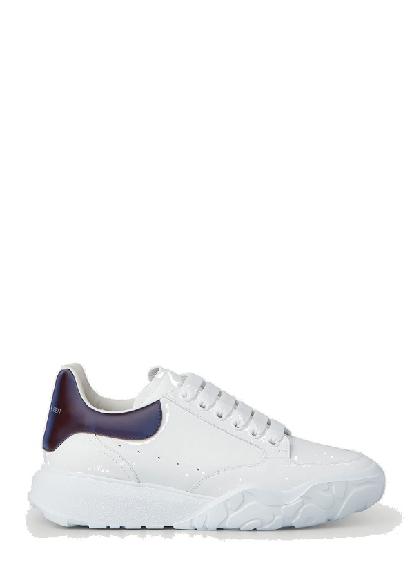 Photo: Court Leather Sneakers in White and Navy