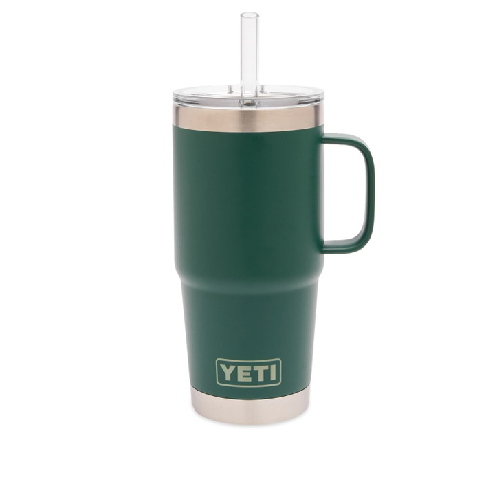 Photo: YETI 25oz Rambler Straw Mug in Black Forest Green 