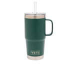 YETI 25oz Rambler Straw Mug in Black Forest Green 
