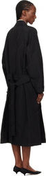 LE17SEPTEMBRE Black Crisp Raglan Trench Coat