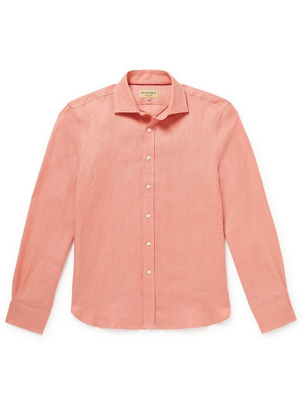 Photo: Purdey - Classic Linen Shirt - Pink