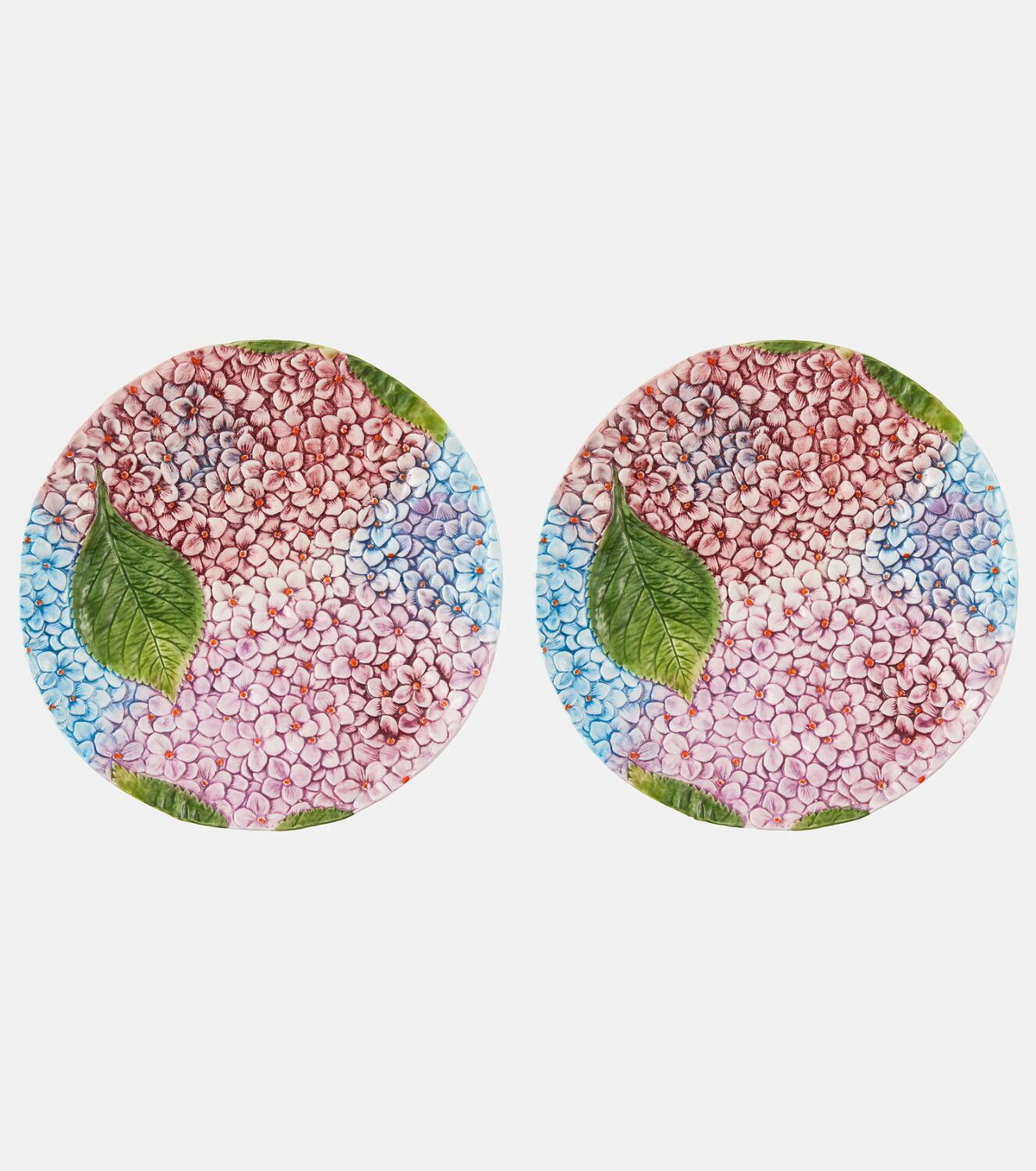 Les-Ottomans Ortensie set of 2 ceramic dessert plates