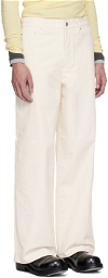 Karmuel Young White Rectangle Molded Jeans