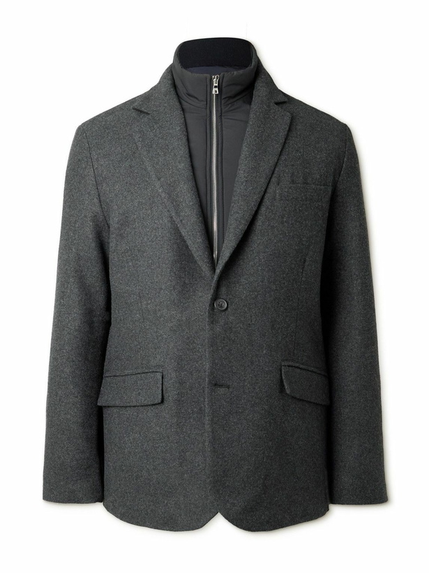 Photo: Mr P. - Shell-Trimmed Flannel Blazer - Black
