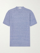 Boglioli - Ribbed Linen and Cotton-Blend T-Shirt - Blue
