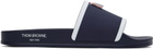 Thom Browne Navy Pool Slides