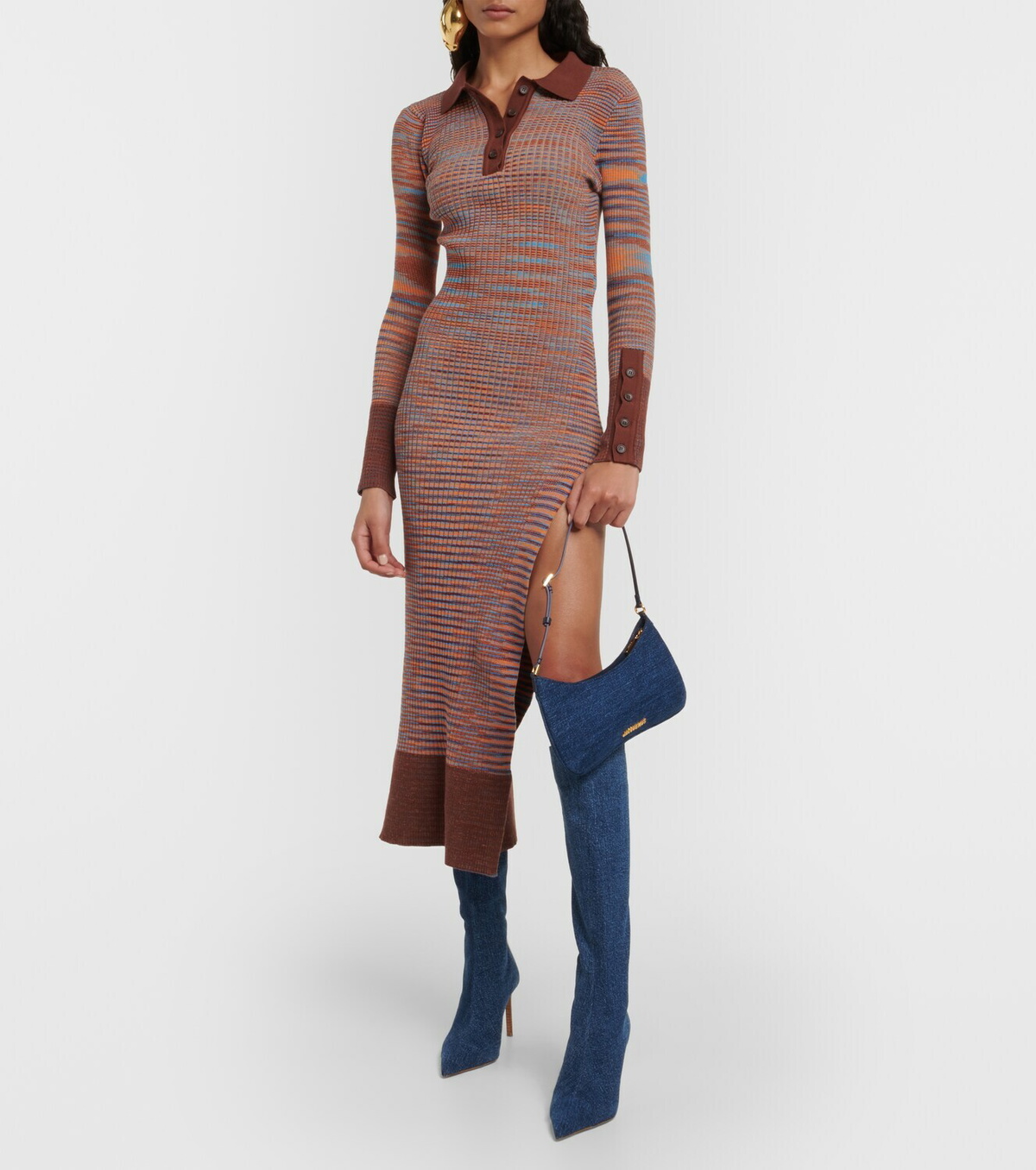 Jacquemus - Les Bottes Cordao denim knee-high boots