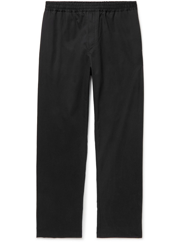 Photo: The Row - Jonah Straight-Leg Cotton-Blend Drill Trousers - Black