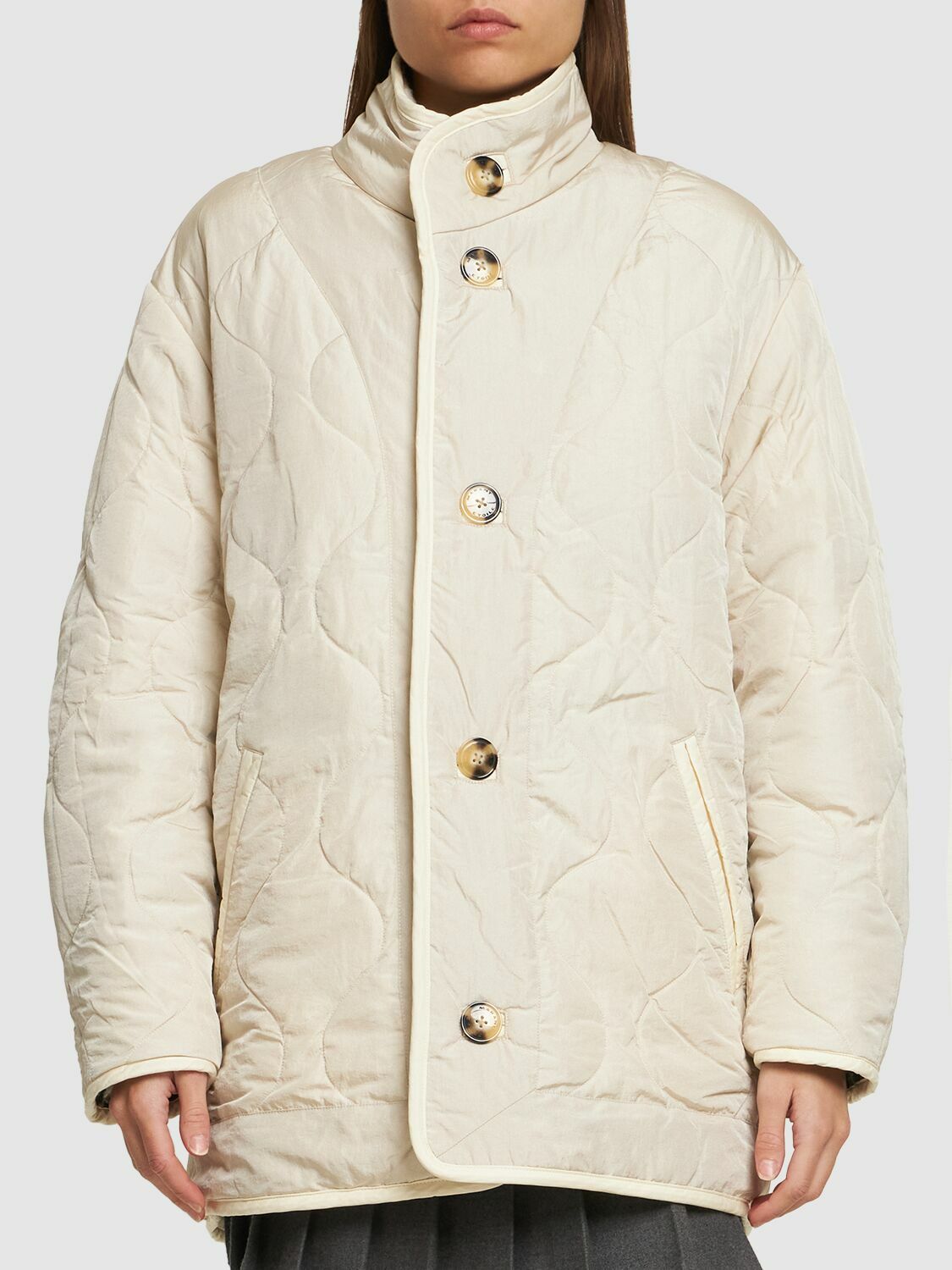 MARANT ETOILE Harper Buttoned Cotton Coat Isabel Marant Etoile