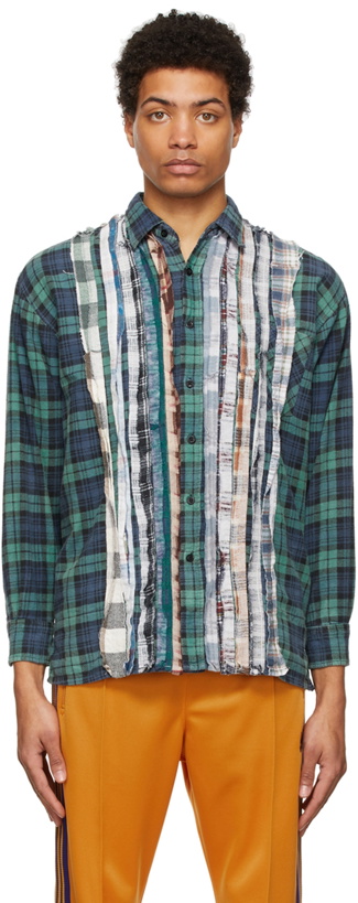 Photo: Needles Multicolor Rebuild Upcycled Flannel Ribbon Shirt