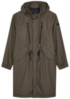 Moncler Alisa Hooded Shell Parka Coat Dark Brown