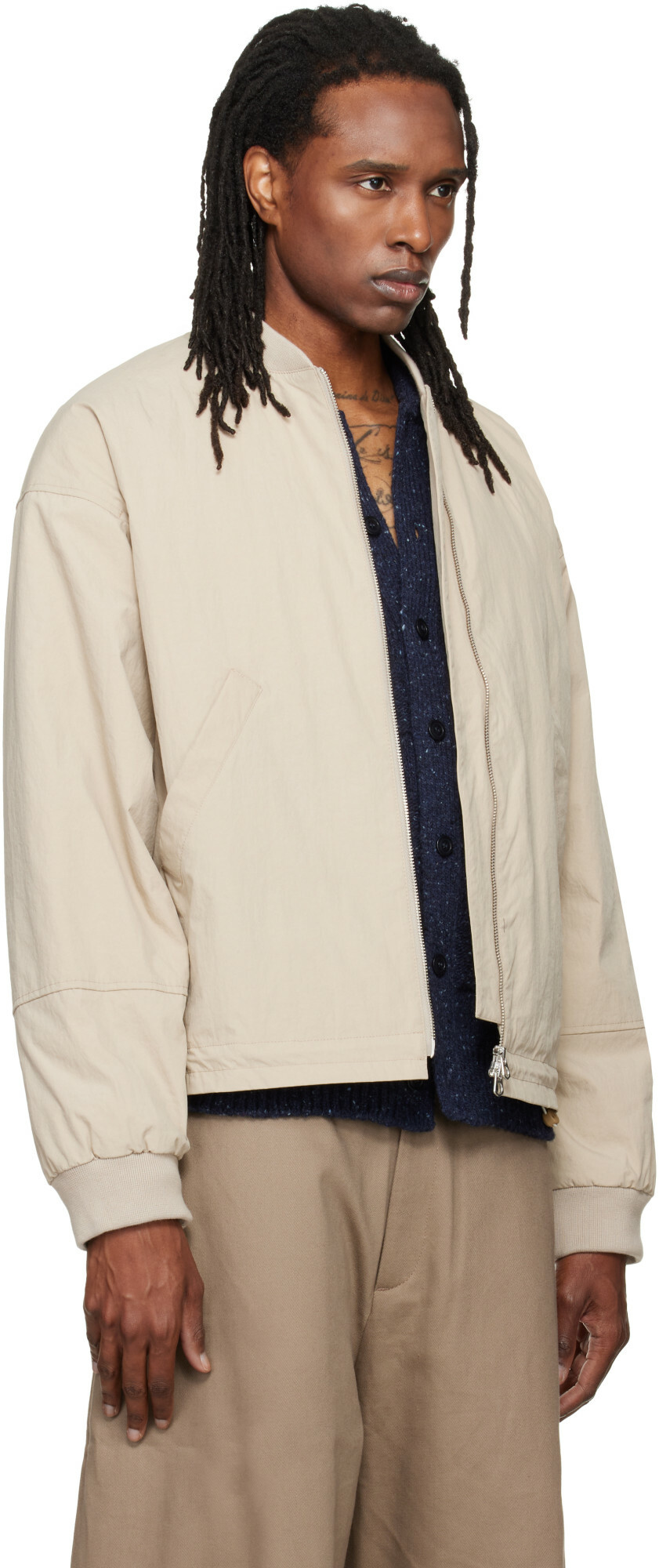 YMC Beige Basement Bomber Jacket