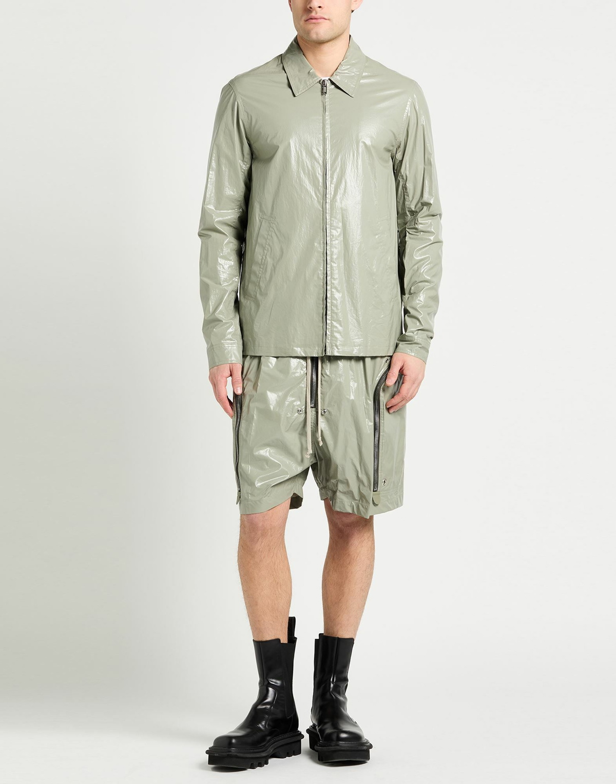 Rick Owens Mens Jacket in Sage green