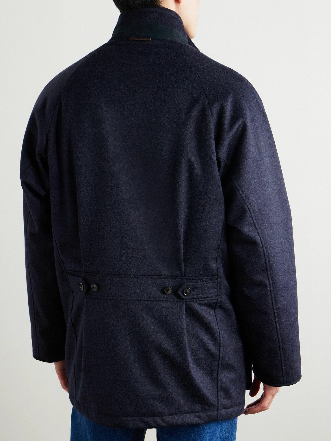Purdey - Wool and Alpaca-Blend Field Coat - Blue