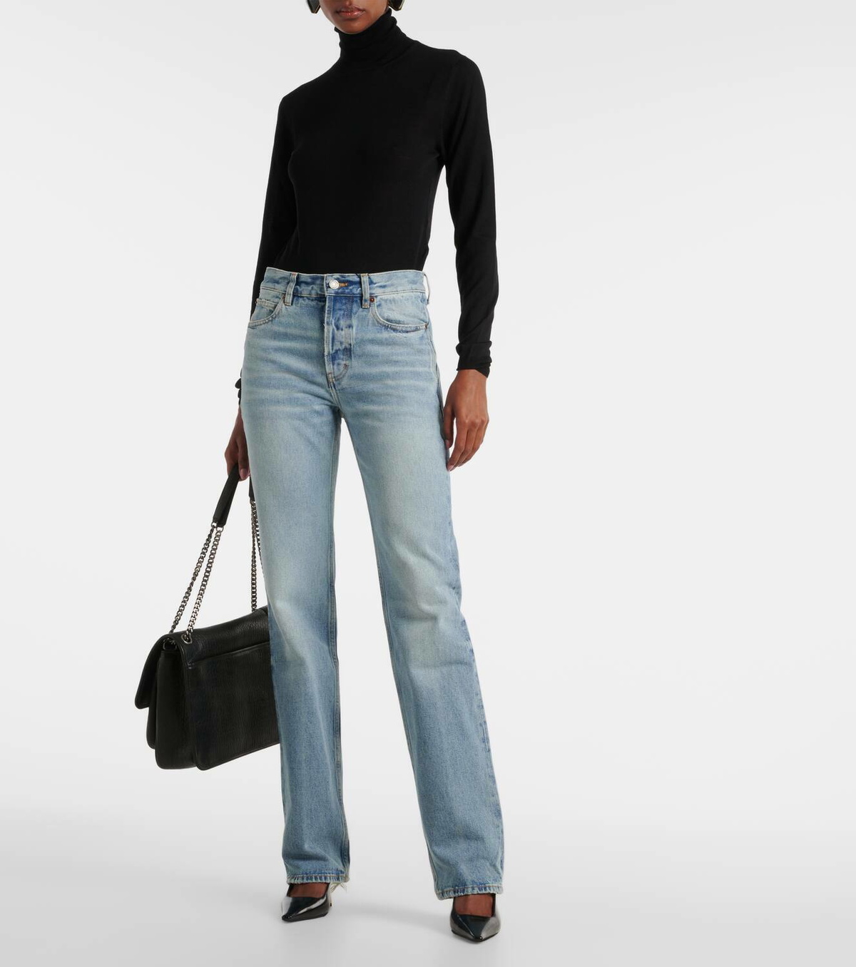Saint Laurent Nico high-rise straight jeans Saint Laurent