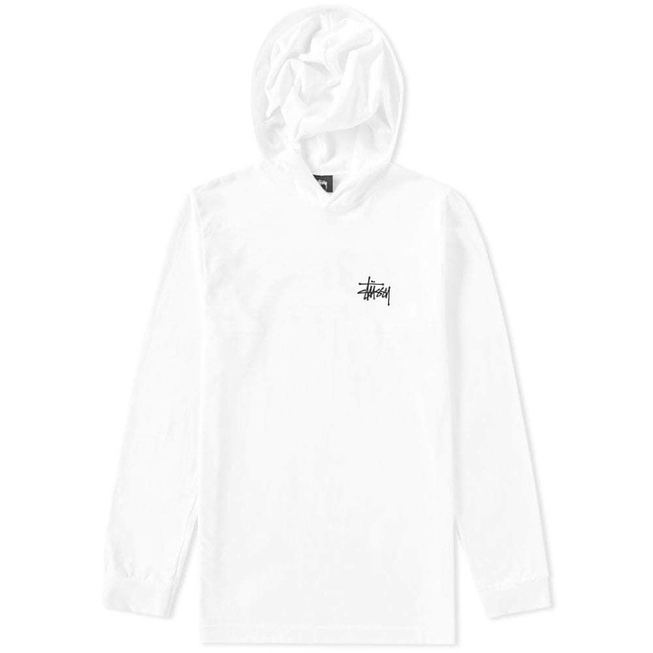 Photo: Stussy Basic Long Sleeve Hooded Tee White