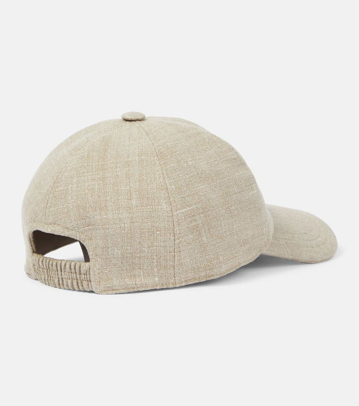 The Row Caspian silk, linen, and wool baseball cap