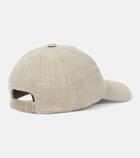 The Row Caspian silk, linen, and wool baseball cap
