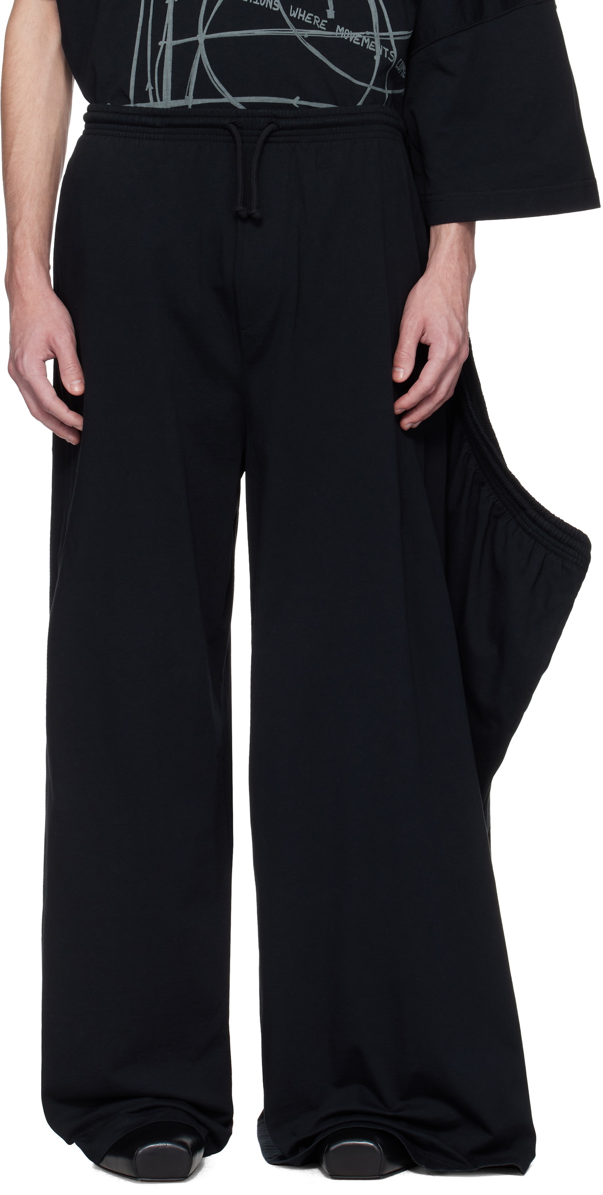 ALAINPAUL Black Extended Sweatpants