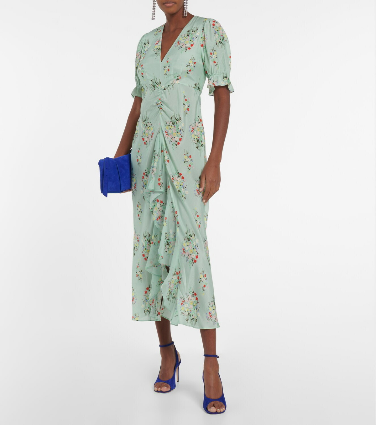 RIXO リキソー ブランド ワンピース floral cotton&silk 773291 Rixo Ariel floral cotton and silk dress Rixo