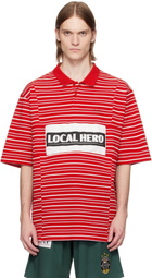 Martine Rose Red Oversized Panelled Polo