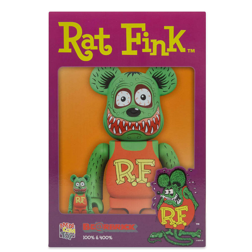 Medicom Rat Fink Be@rbrick in Green 100%/400% Medicom