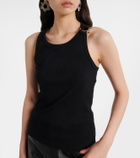 Jean Paul Gaultier Piercing cotton jersey tank top