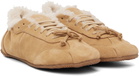 ABRA Beige Ballerina Shearling Sneakers