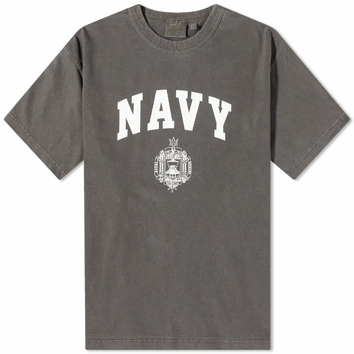 Photo: Uniform Bridge Men's US Navy Pigment T-Shirt in Charcoal