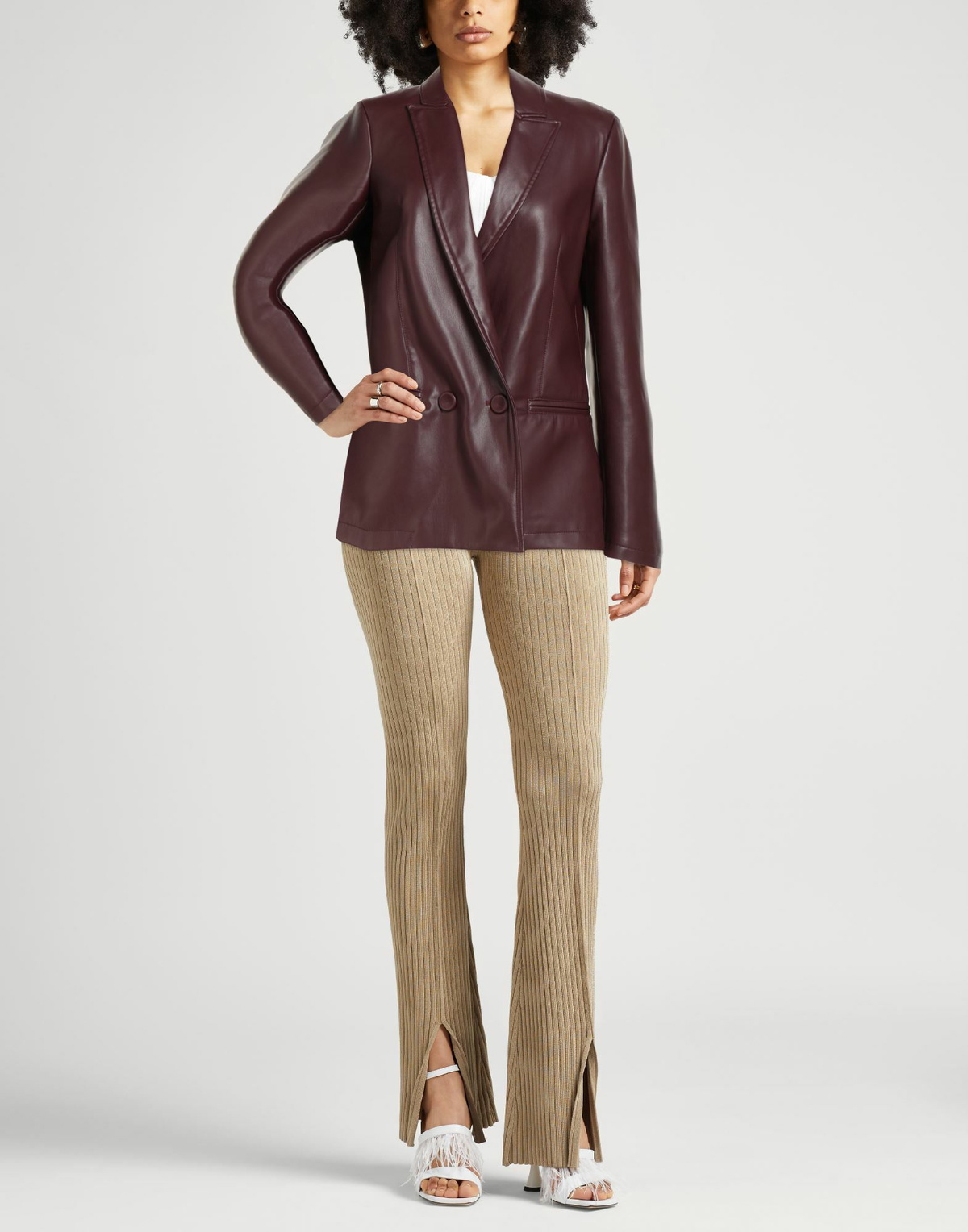 Blumarine Womens Blazer Burgundy