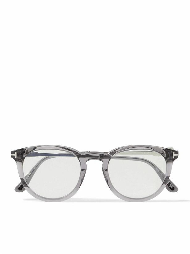 Photo: TOM FORD - Round-Frame Acetate and Silver-Tone Optical Glasses