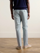 Etro - Slim-Fit Cotton-Blend Gabardine Trousers - Blue