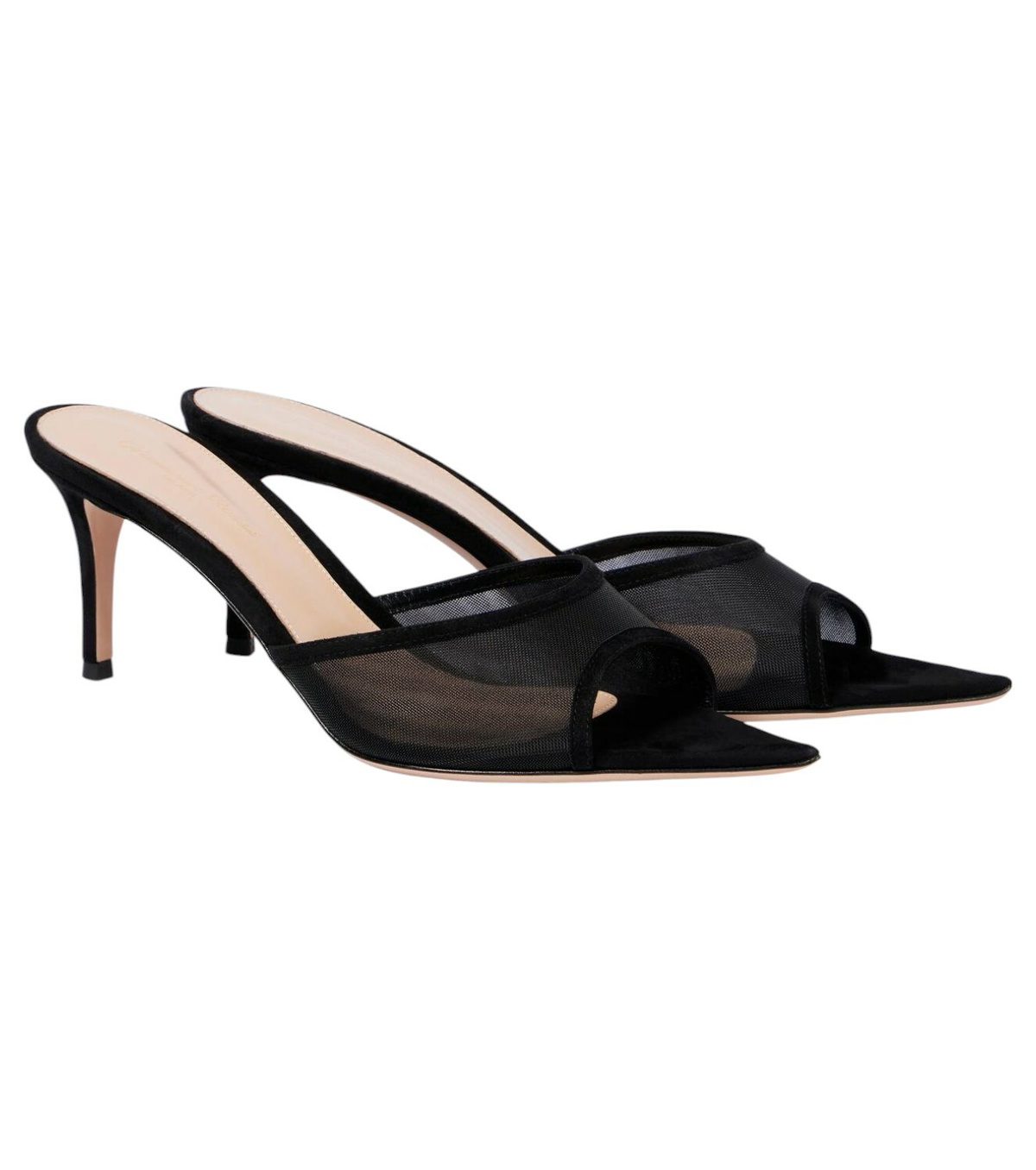 Gianvito Rossi Igea Mule Heel in Rose Gold
