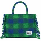 MC2 Saint Barth Vanity Blanket Shoulder Bag With Green And Blue Check