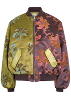 Alemais Adriana Quilted Floral-jacquard Bomber Jacket Multicoloured
