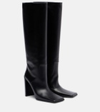 Alaïa Square 90 leather knee-high boots