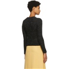 AURALEE Black Alpaca Wool Knit Pullover Sweater