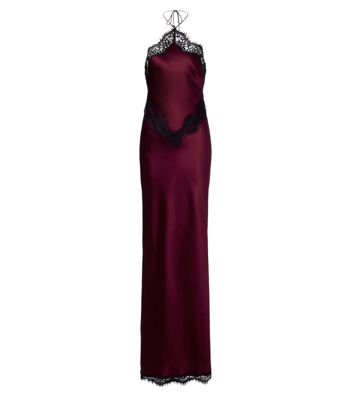 solace london dakota dress burgundy Off-the-shoulder Maxi Solace London Giglio
