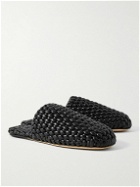 Bottega Veneta - Woven Leather Slippers - Black