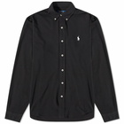 Polo Ralph Lauren Men's Pique Button Down Oxford Shirt in Polo Black