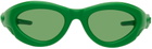 Bottega Veneta Green Rubber Sunglasses